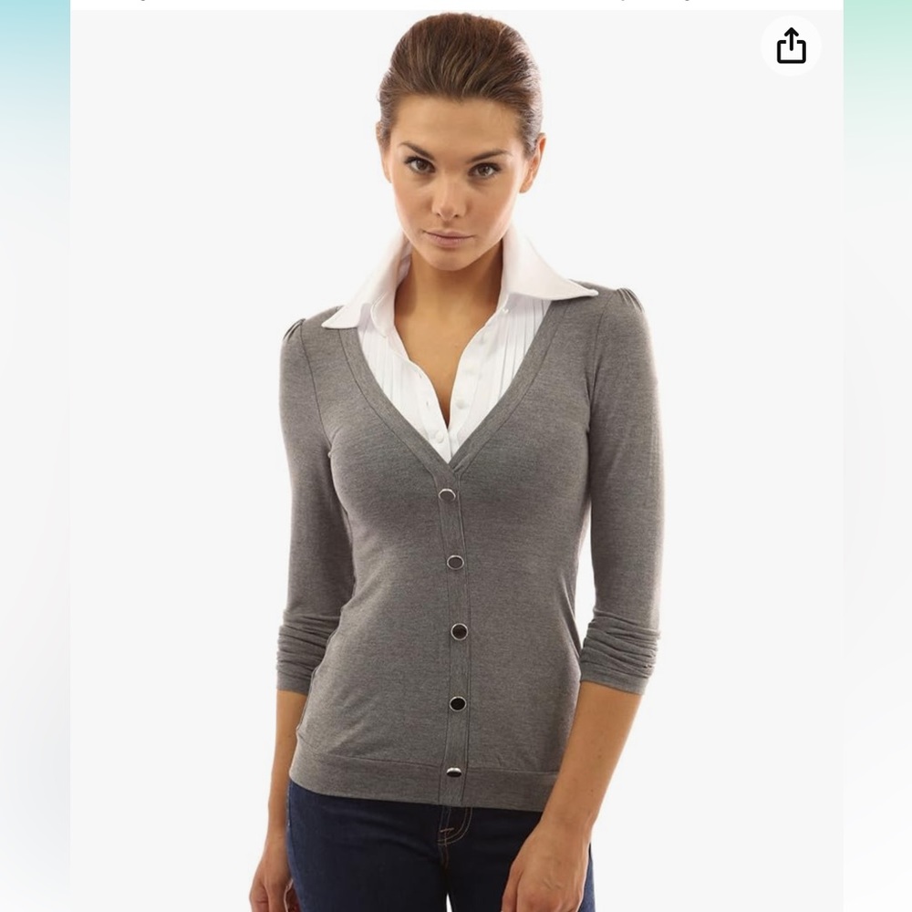PattyBoutik Collared Long Sleeve Top